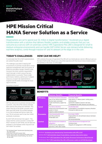 HPE Mission Critical HANA Server Solution as a Service