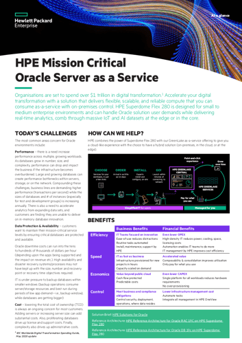 HPE Mission Critical Oracle Server Solution as-a-service