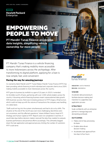 HPE-Case-Study-Empowering people to move-Mandiri Tunas Finance